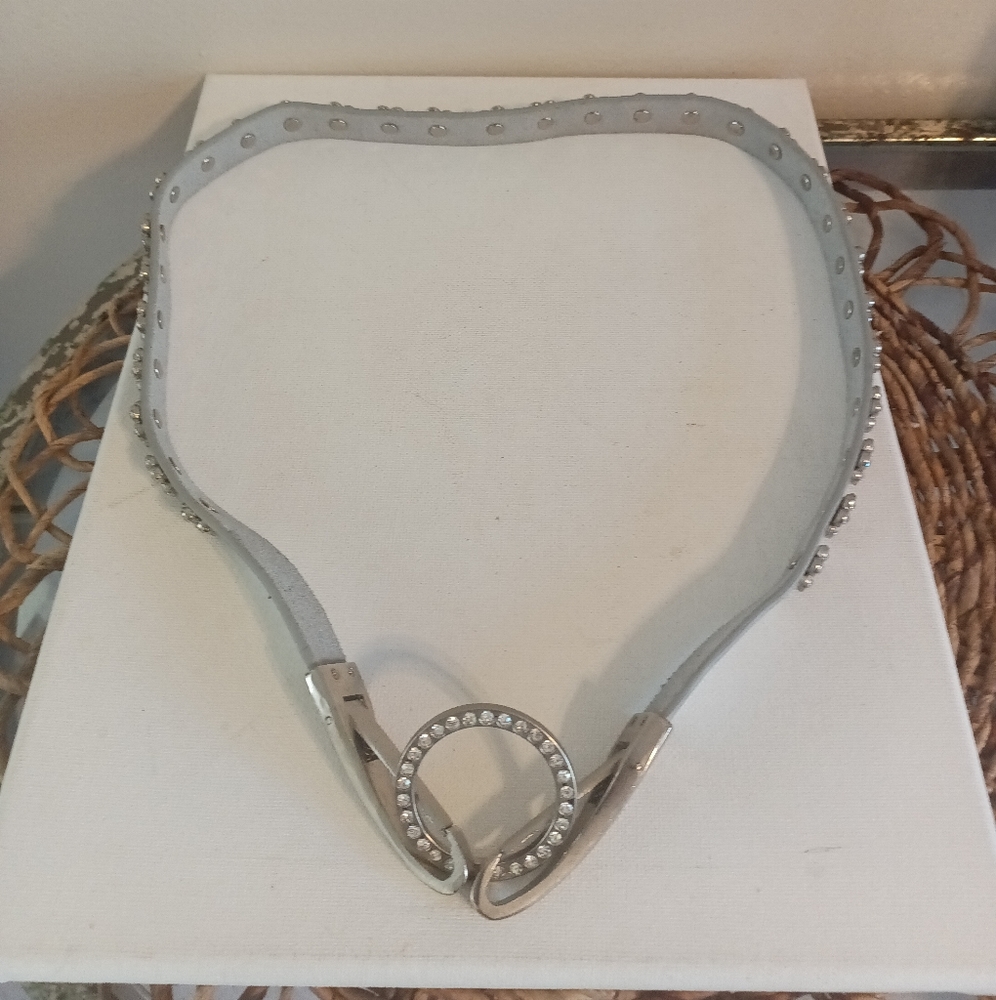 Metallic And  rhinestone  90s Style western  belt size M/ L